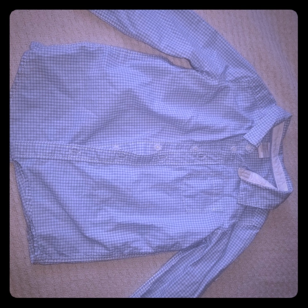 Long sleeves shirt and GAP corduroy pants.
